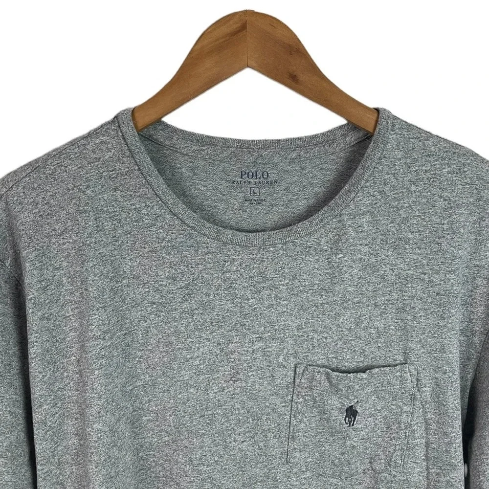 TS547 Mens Polo Ralph Lauren Designer Pocket T Shirt L